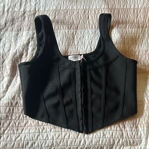 Hello Molly Elegant Black Crop Top